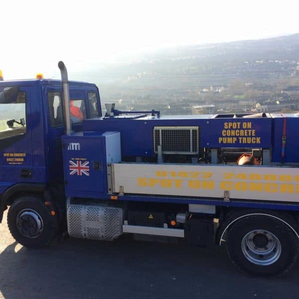 Side view of the Mini Concrete Pump Machine Hire