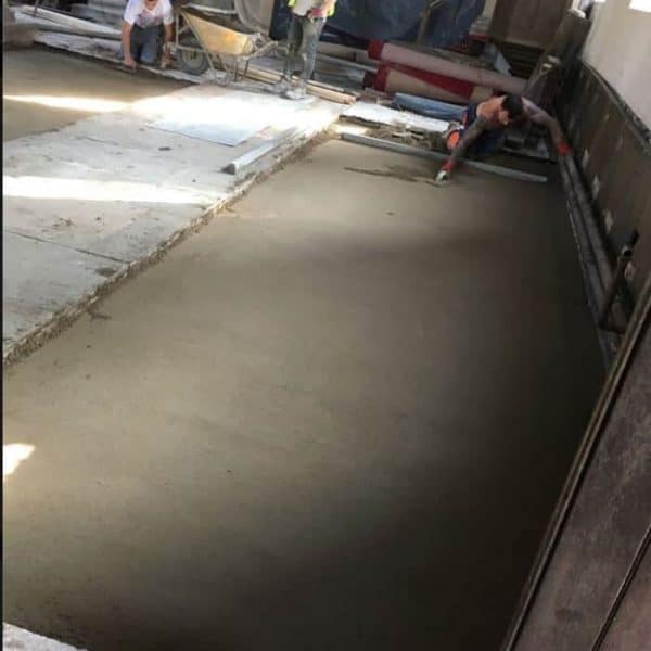 limestone and concrete pouring